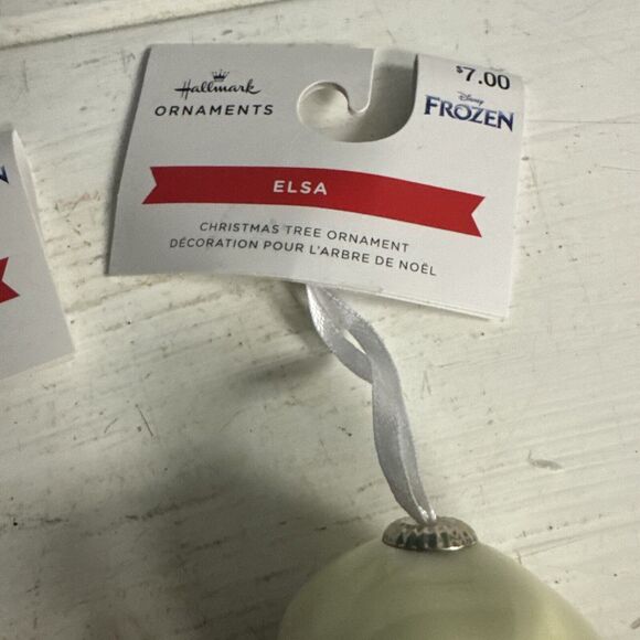 Hallmark Disney Frozen Elsa  Anna Decoupage Christmas Tree Ornaments New - Picture 6 of 7